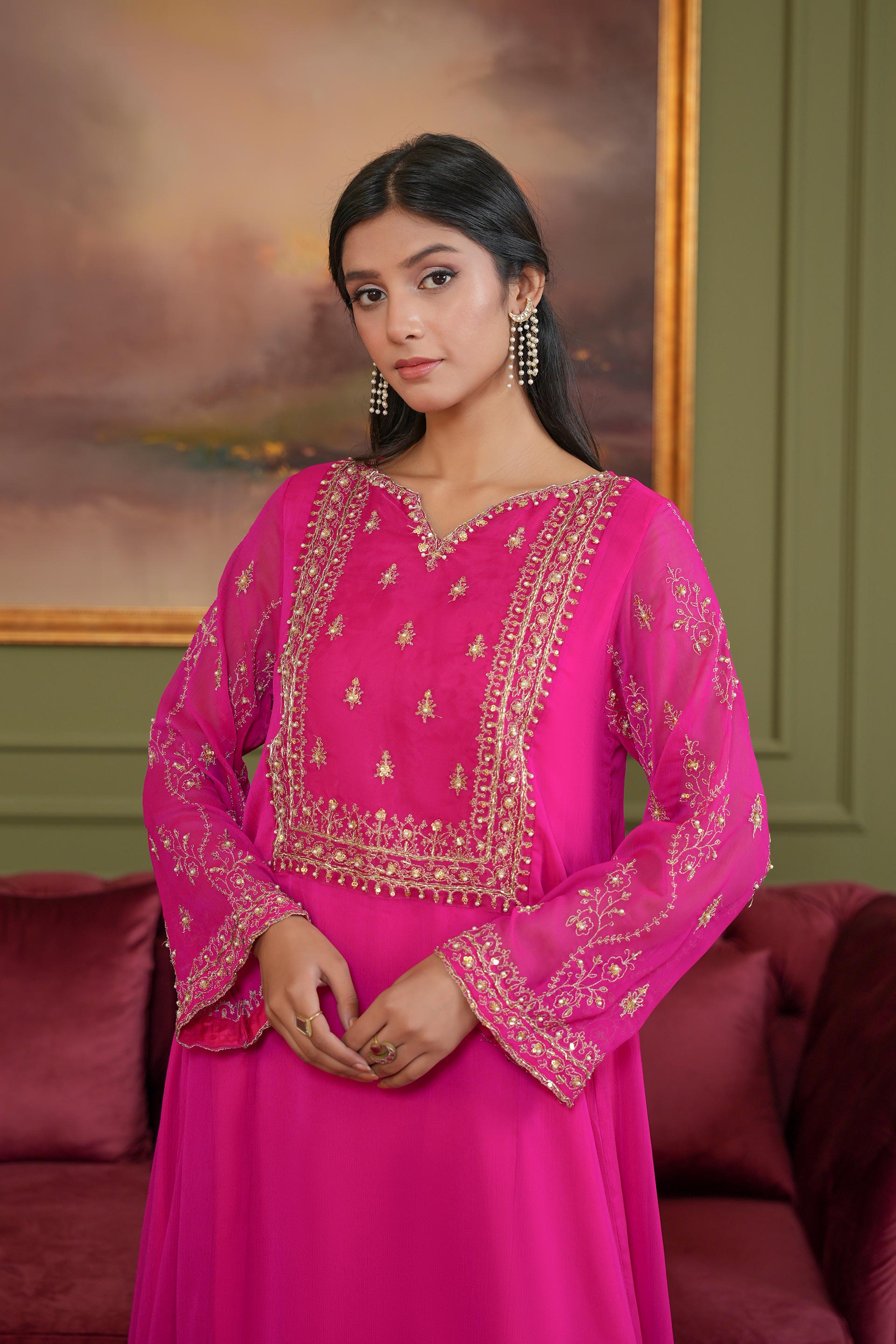 2 Piece Chiffon Suit (FR1090)