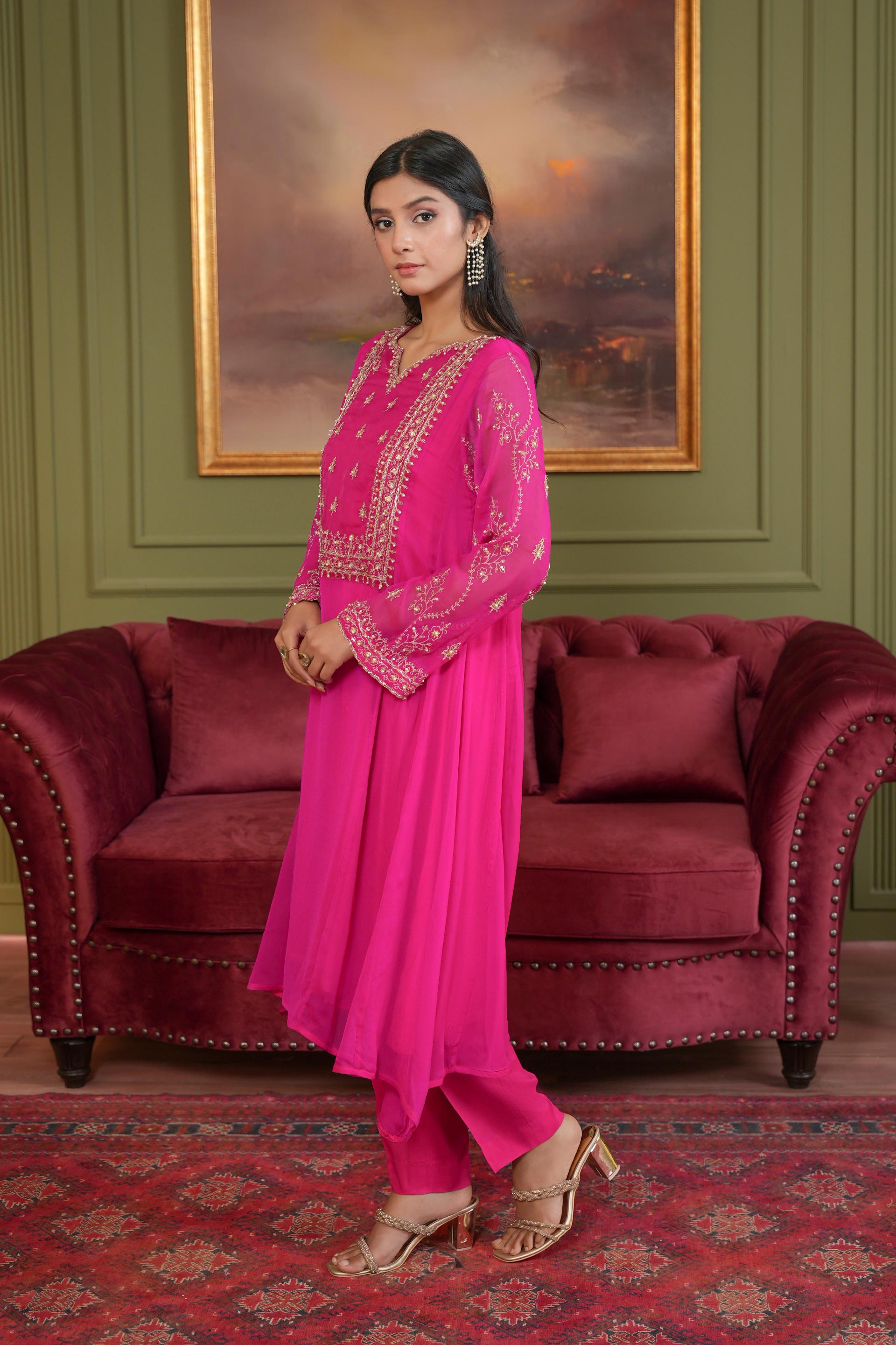 2 Piece Chiffon Suit (FR1090)