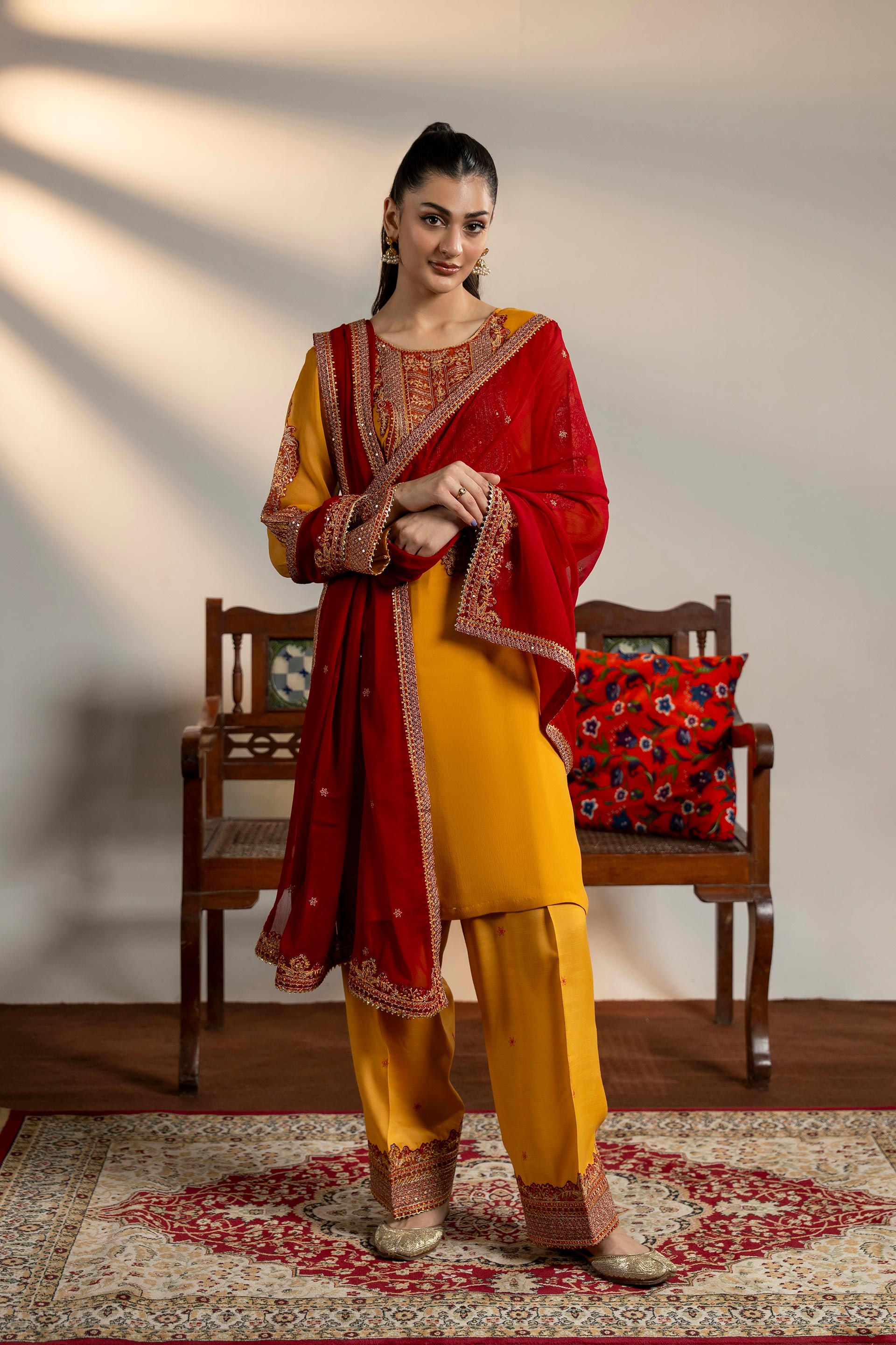 3 Piece Suit Chiffon Suit (FR1091)