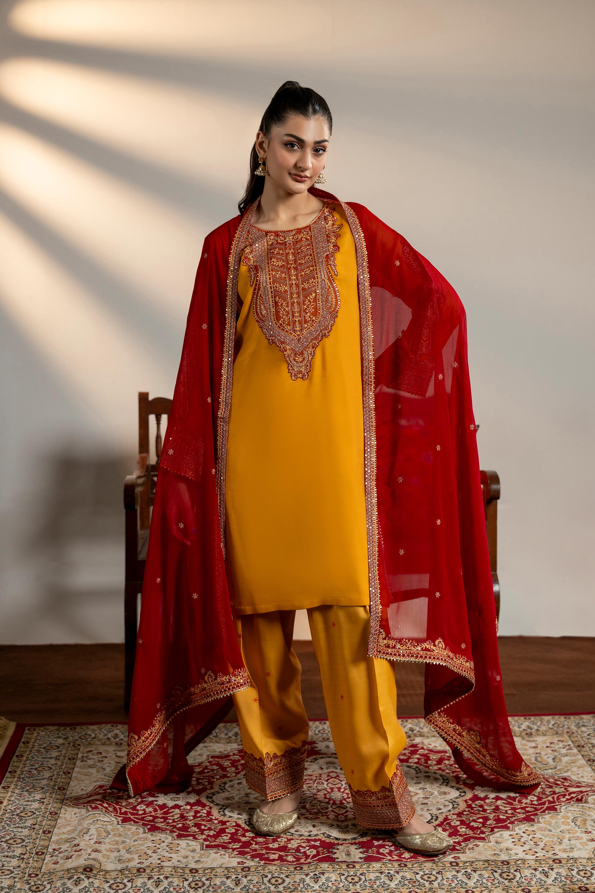 3 Piece Suit Chiffon Suit (FR1091)