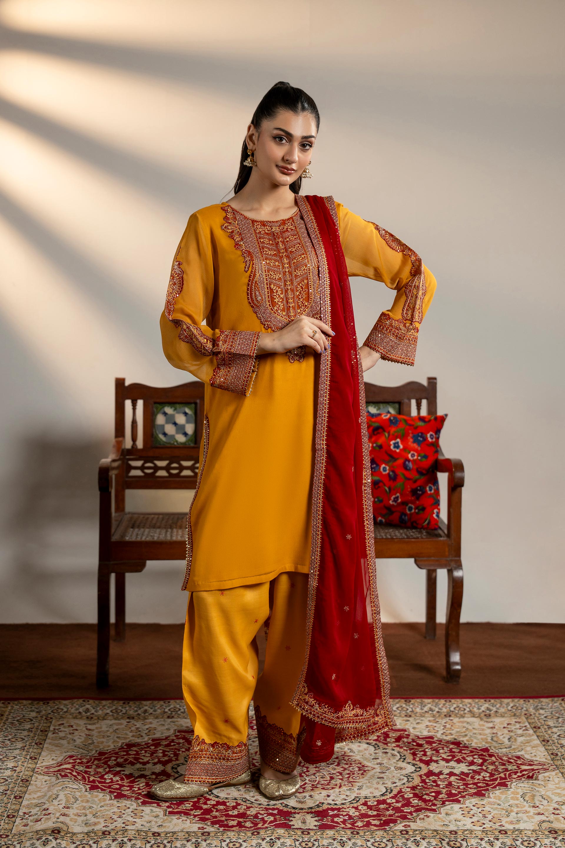 3 Piece Suit Chiffon Suit (FR1091)