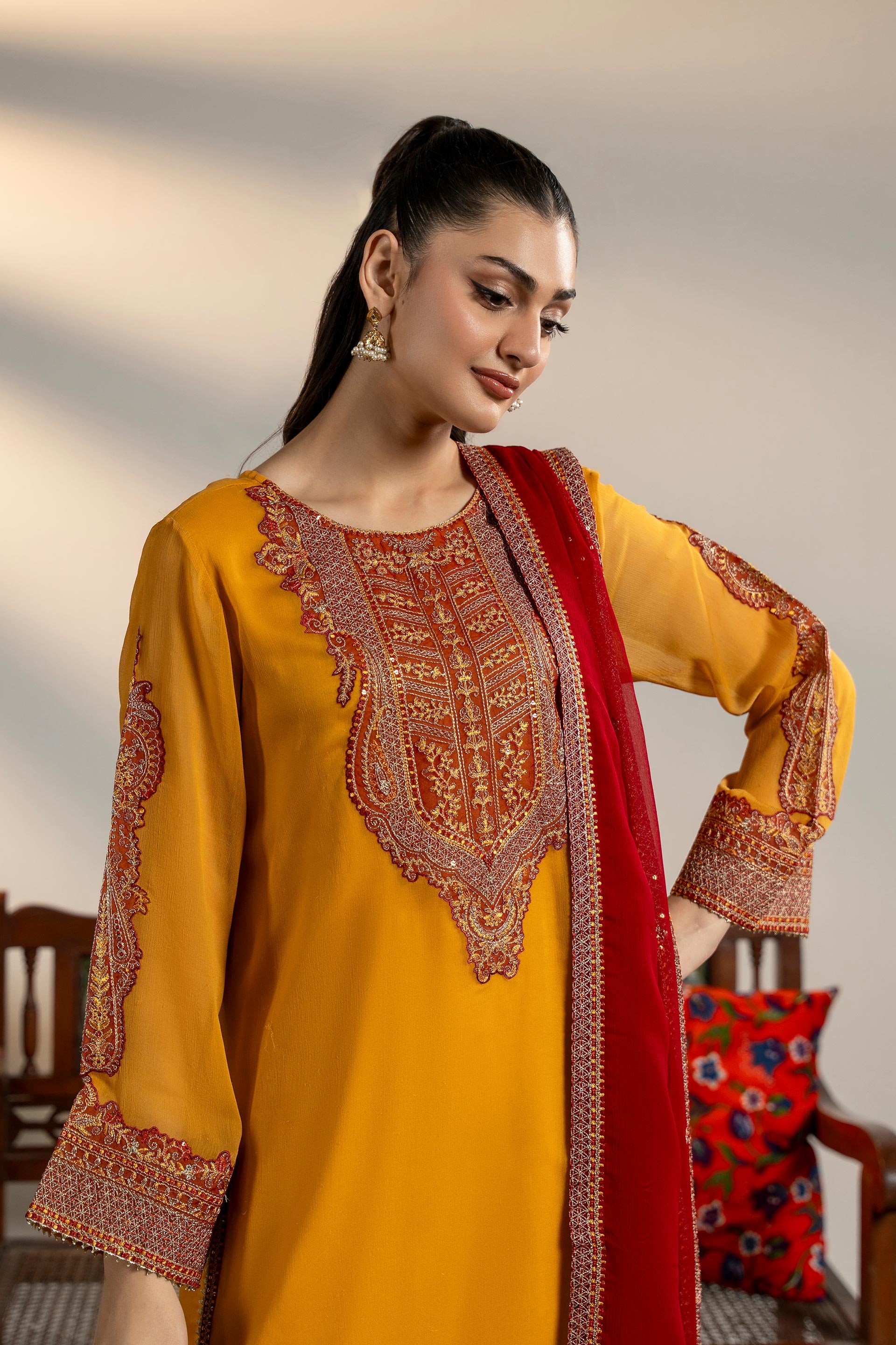 3 Piece Suit Chiffon Suit (FR1091)