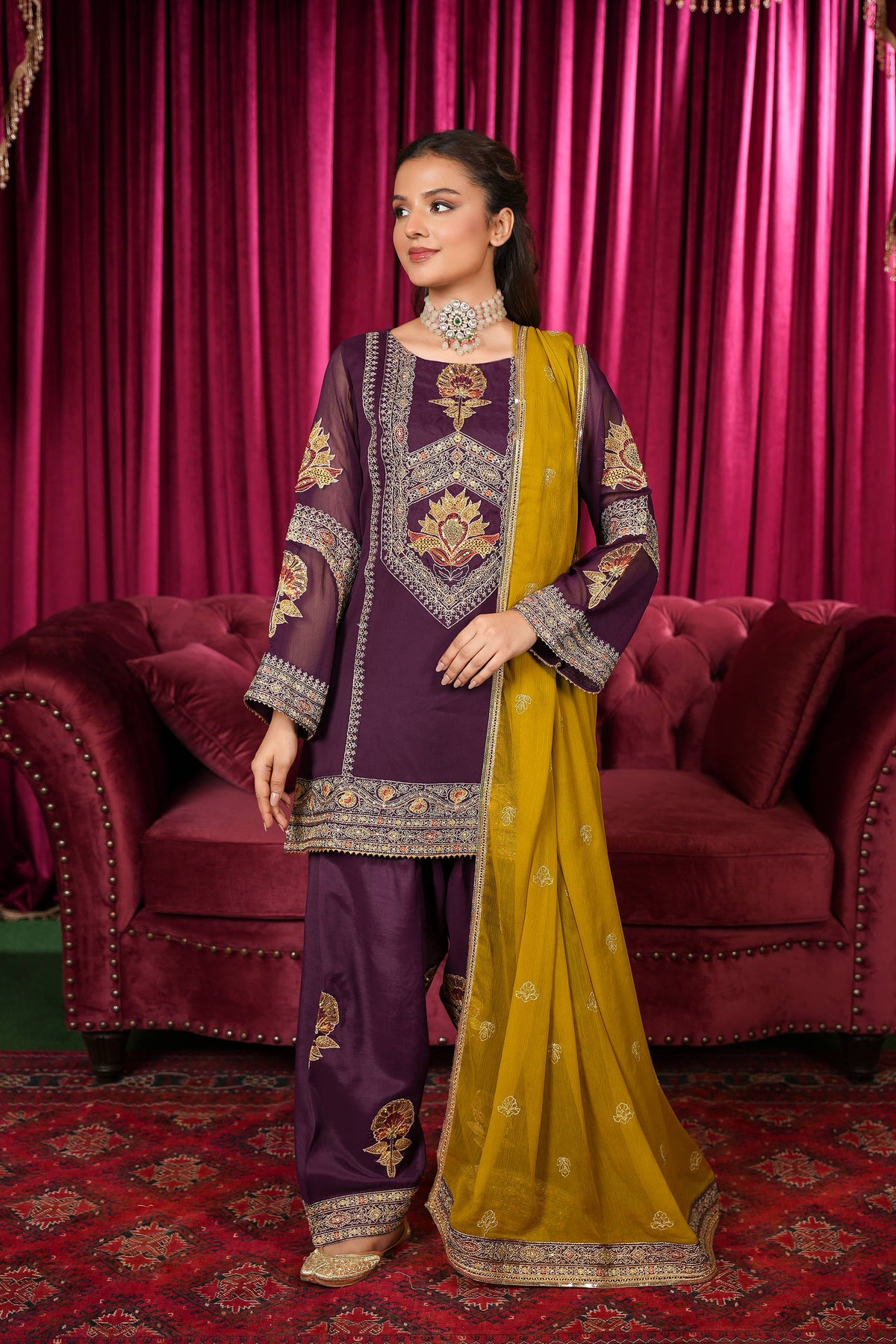 3 Piece Suit Chiffon Suit (FR1096)