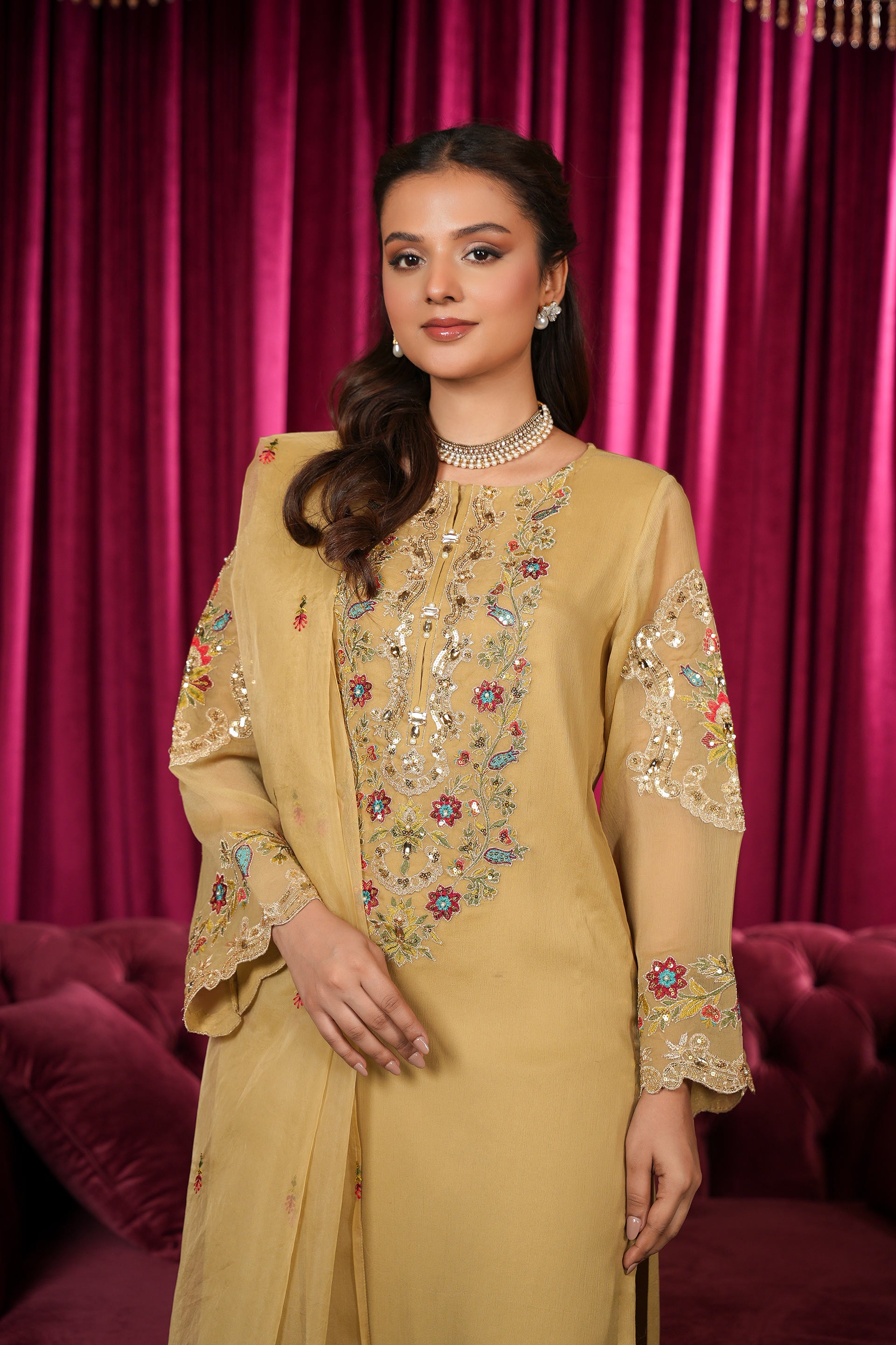 3 Piece Suit Chiffon Suit (FR1097)