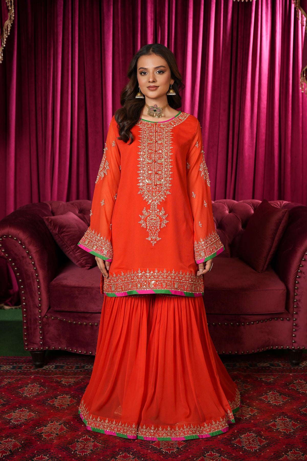 2 Piece Chiffon Suit (FR1102)