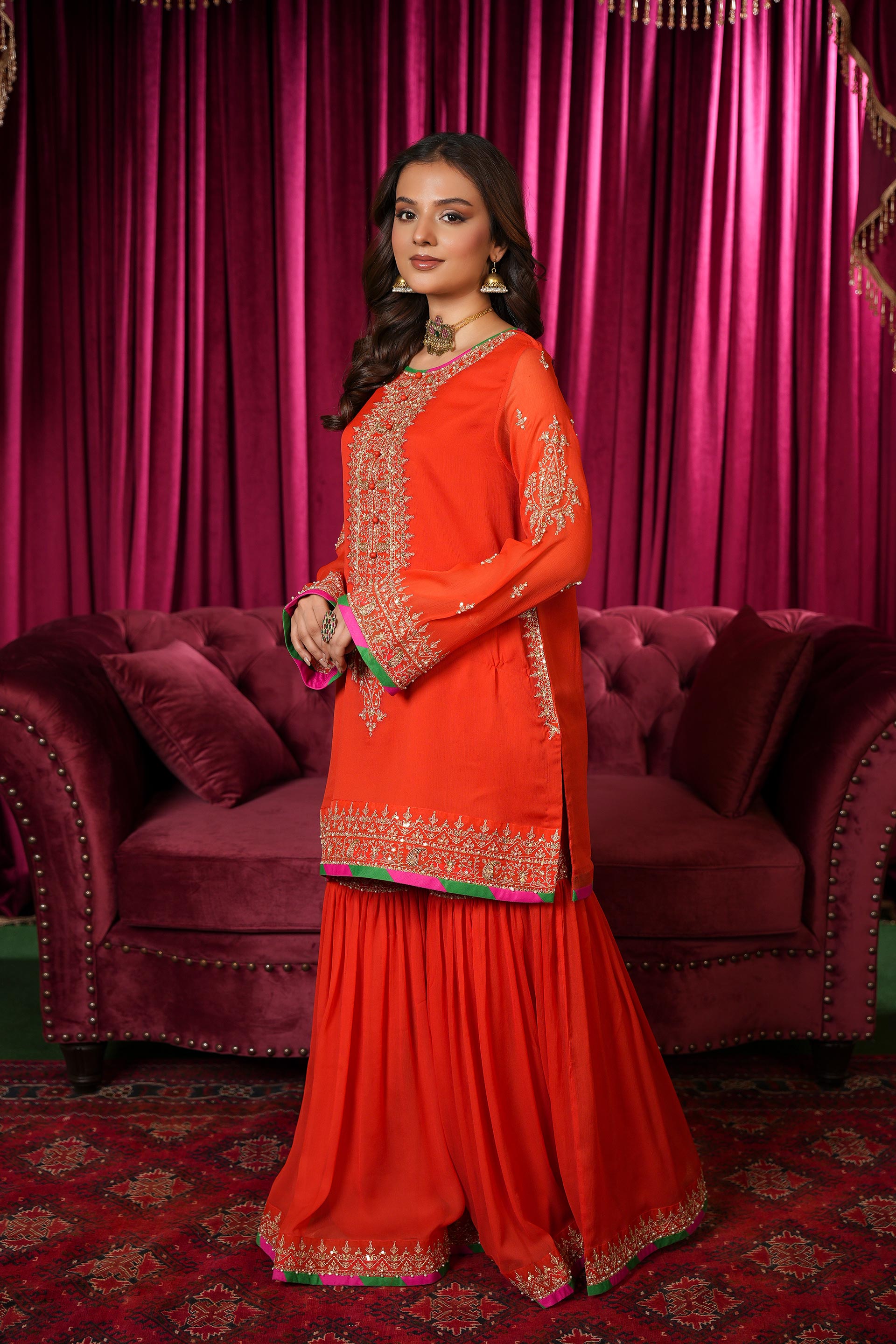 2 Piece Chiffon Suit (FR1102)