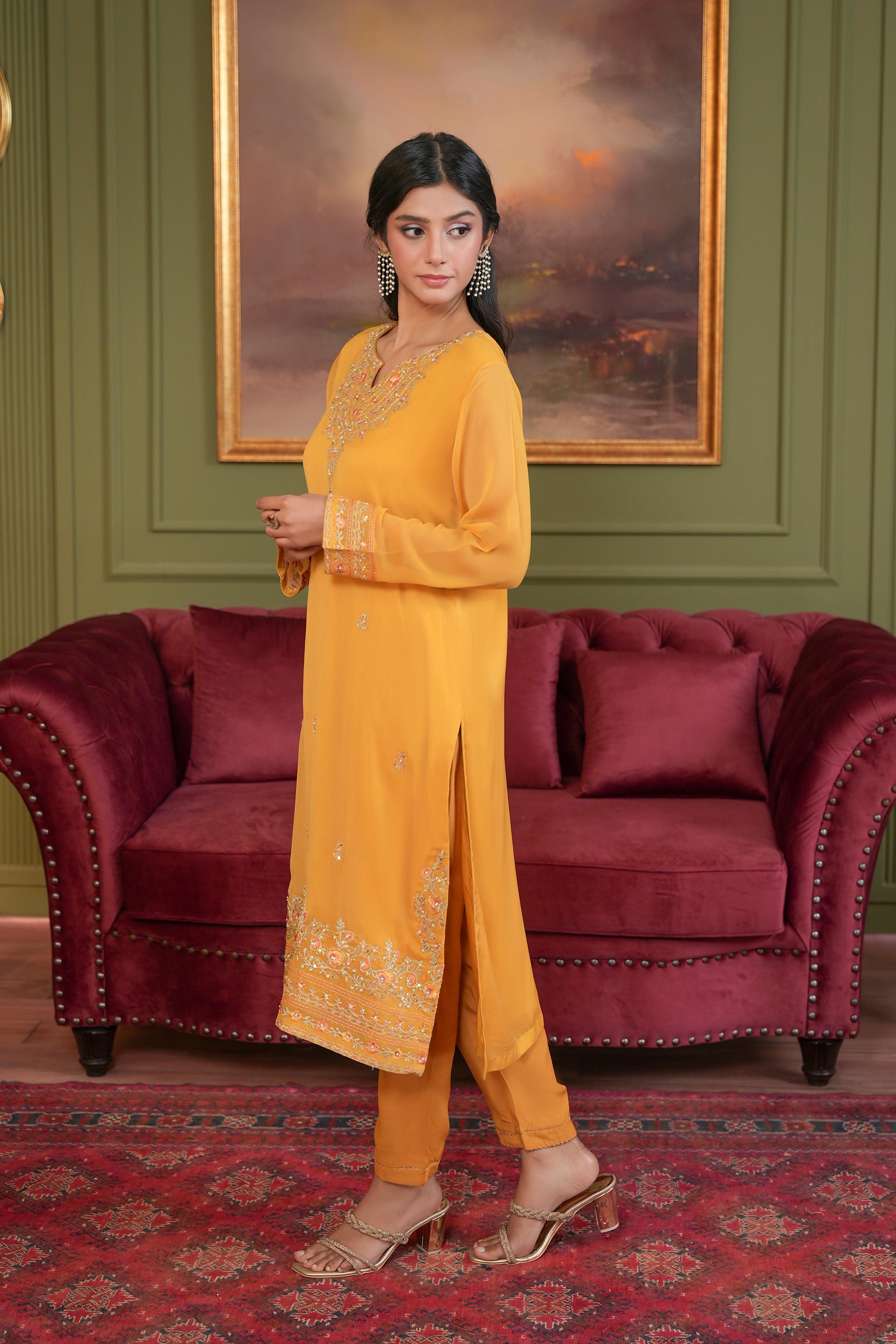 2 Piece Chiffon Suit (FR1110)