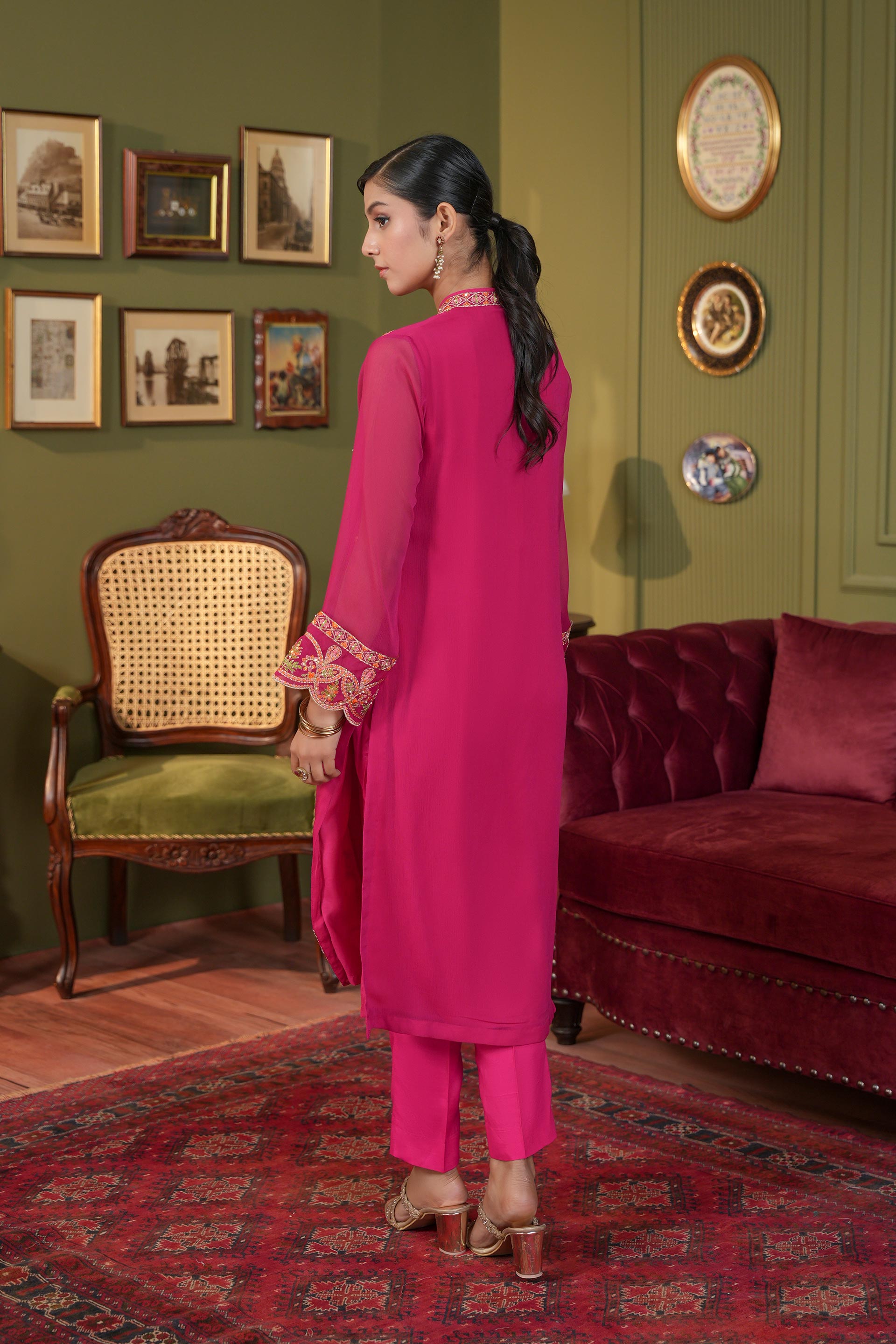 2 Piece Chiffon Suit (FR1111)