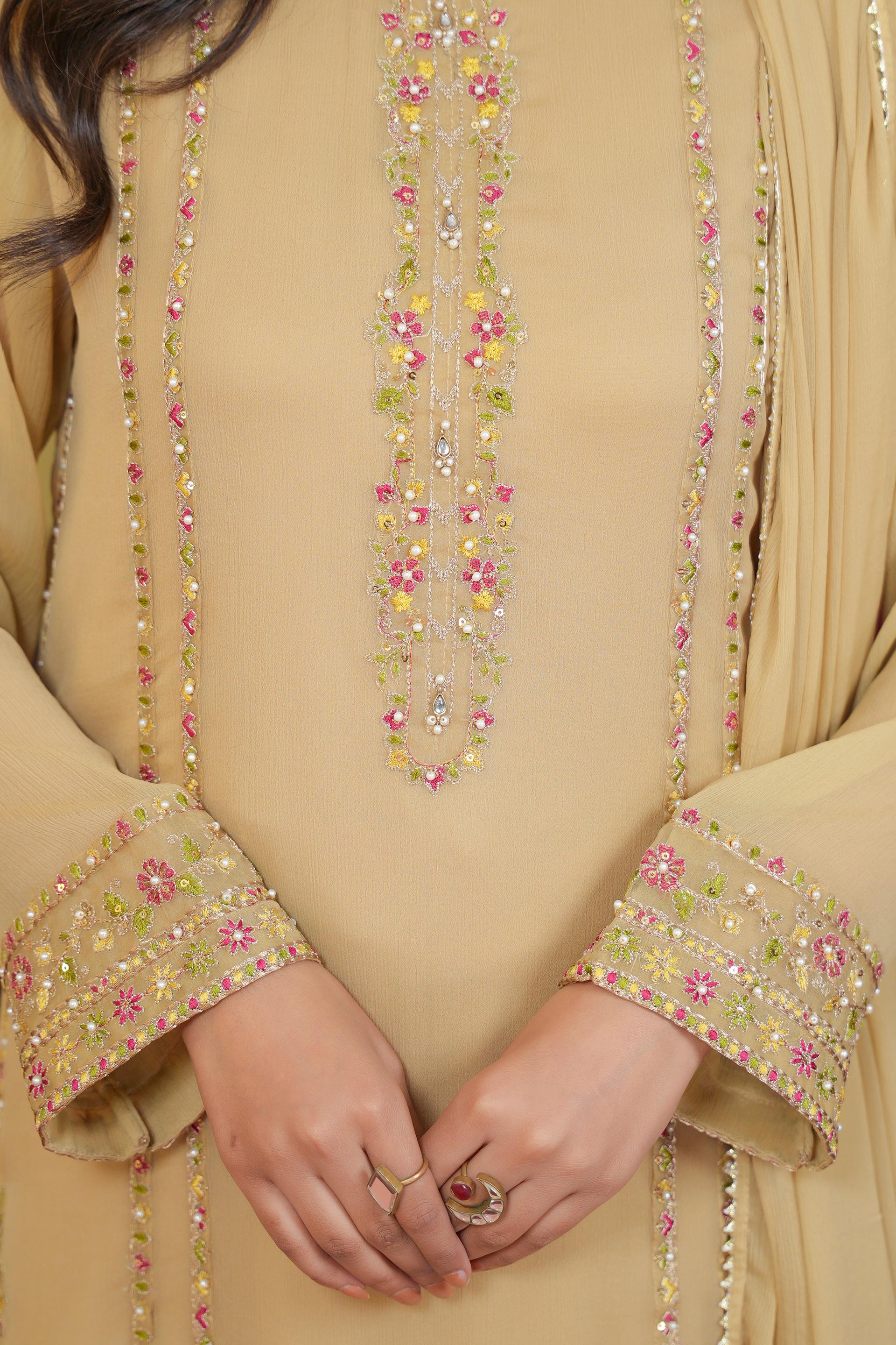 3 Piece Suit Chiffon Suit (FR1115)