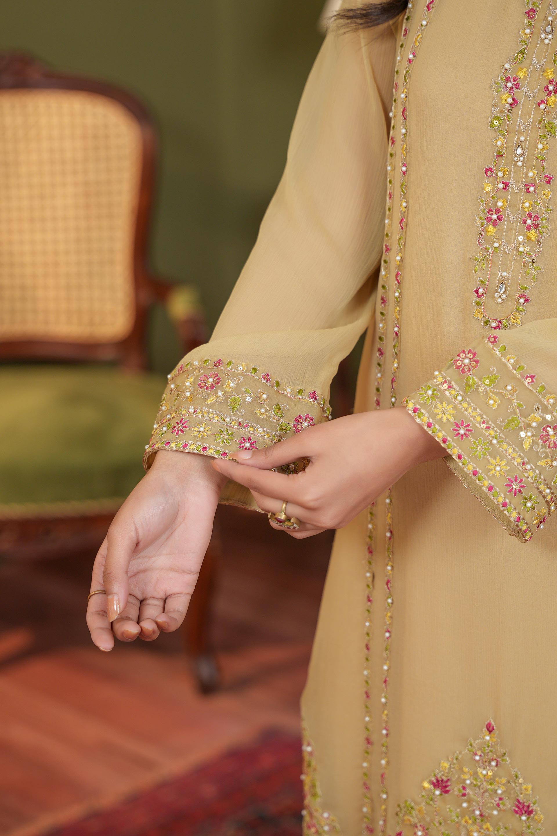 3 Piece Suit Chiffon Suit (FR1115)