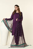 Purple Border 4: 1 Piece Dupatta in Purple Pak Chiffon (FZ0736)