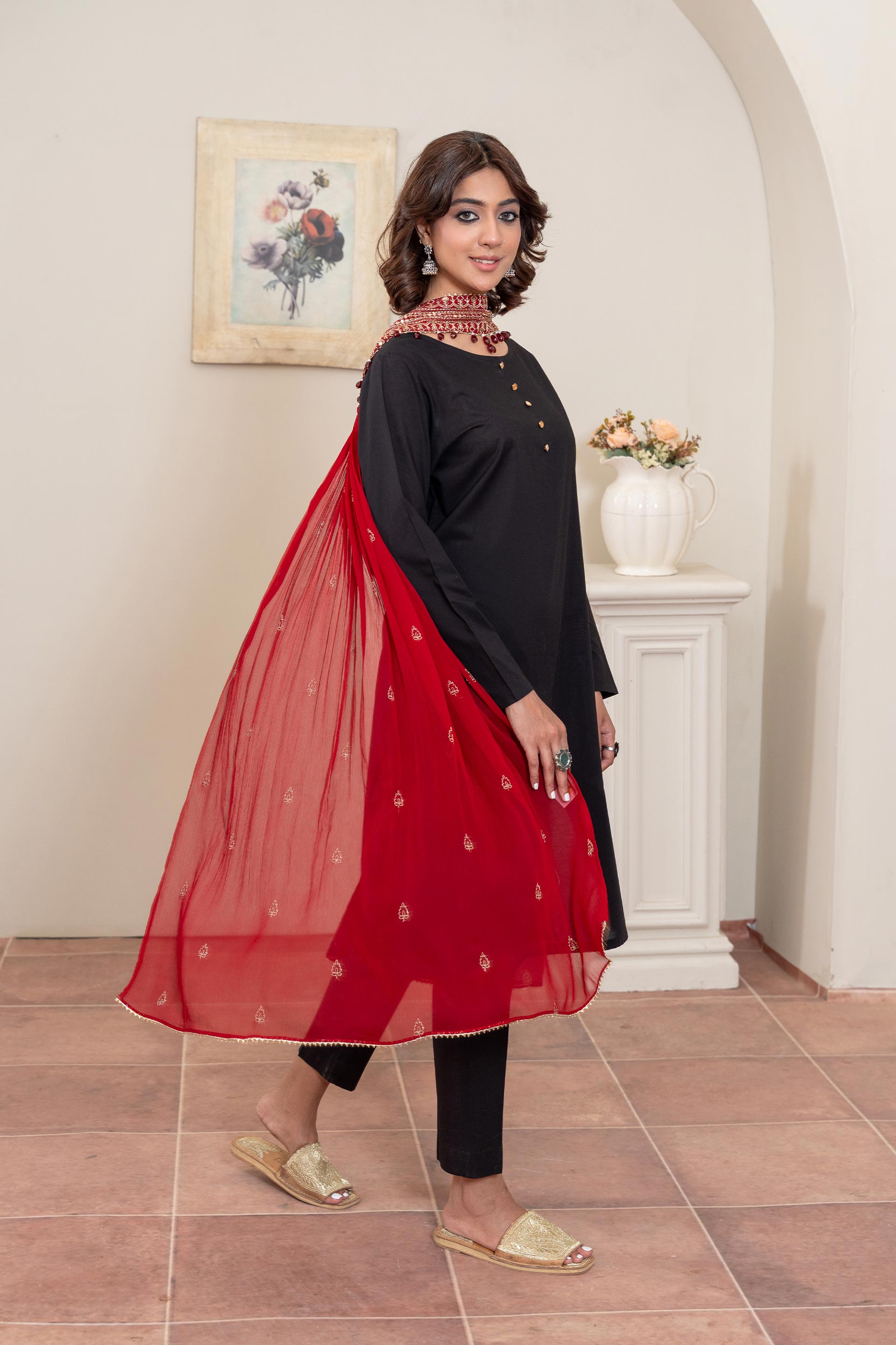 1 Piece Chiffon Dupatta (FZ0875)