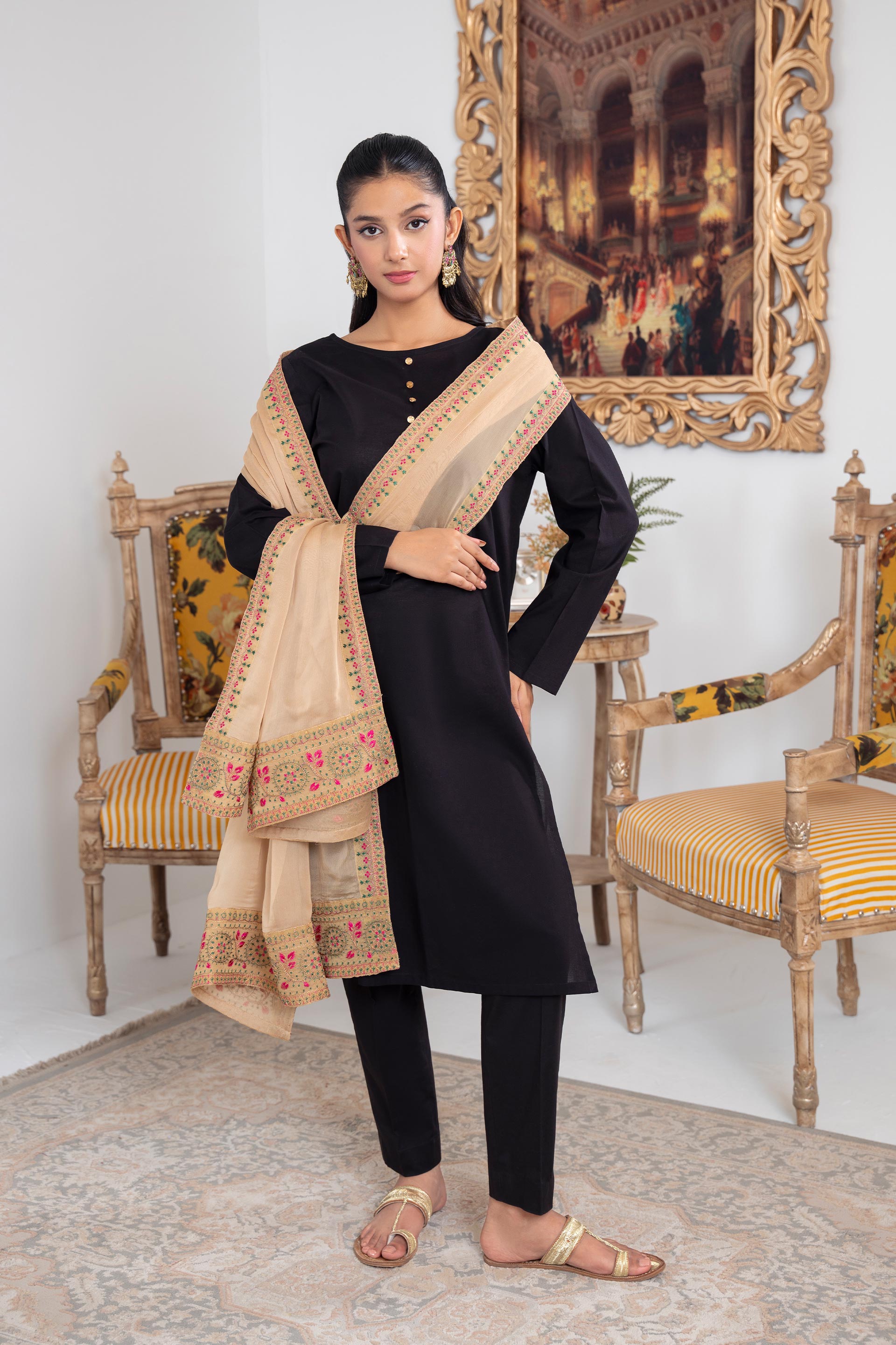 1 Piece Chiffon Dupatta (FZ0897)