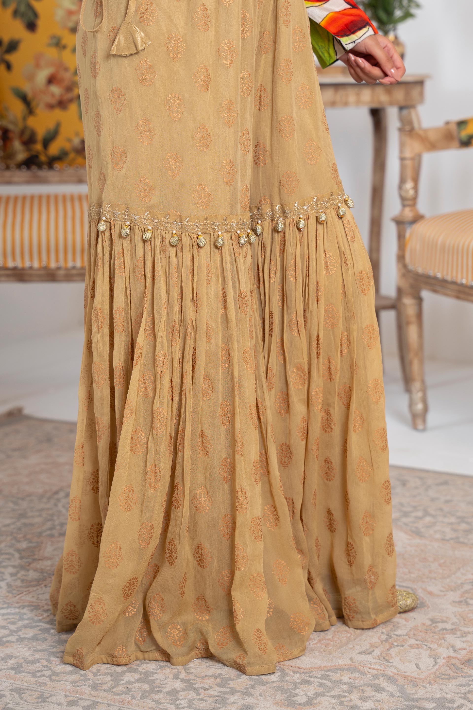 1 Piece Chiffon Gharara (FZ0899)