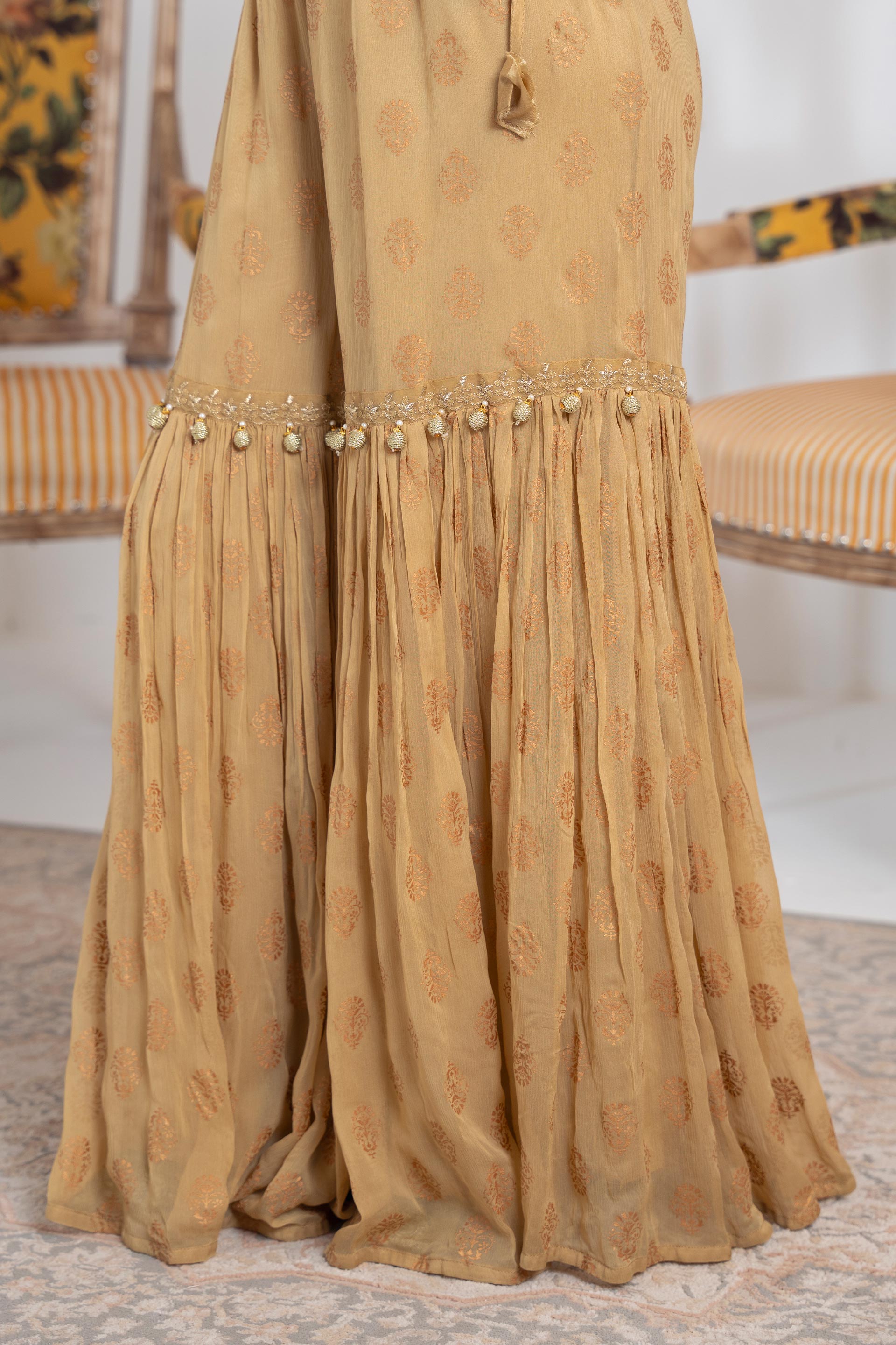 1 Piece Chiffon Gharara (FZ0899)