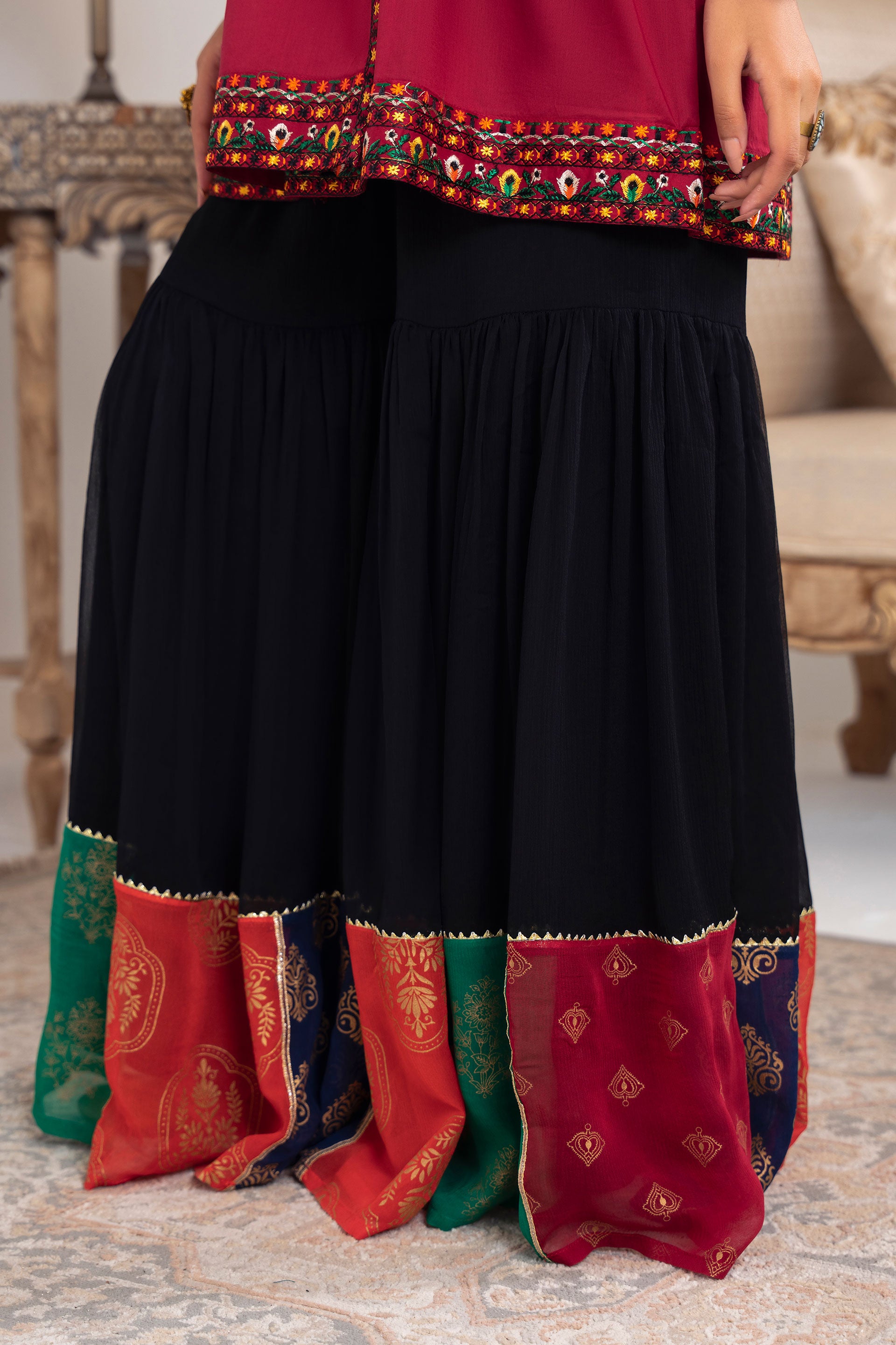 1 Piece Chiffon Gharara (FZ0908)