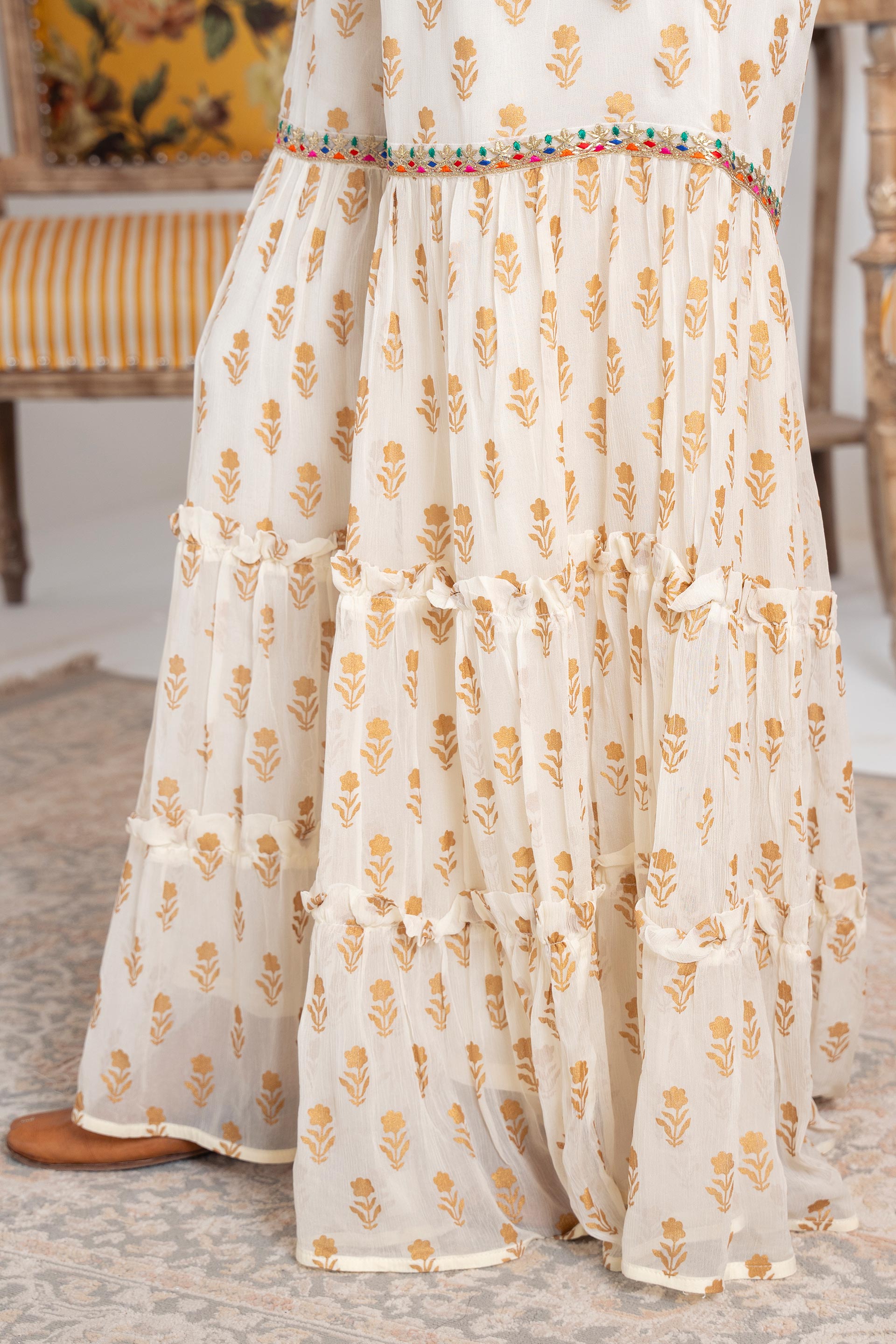 1 Piece Chiffon Gharara (FZ0918)