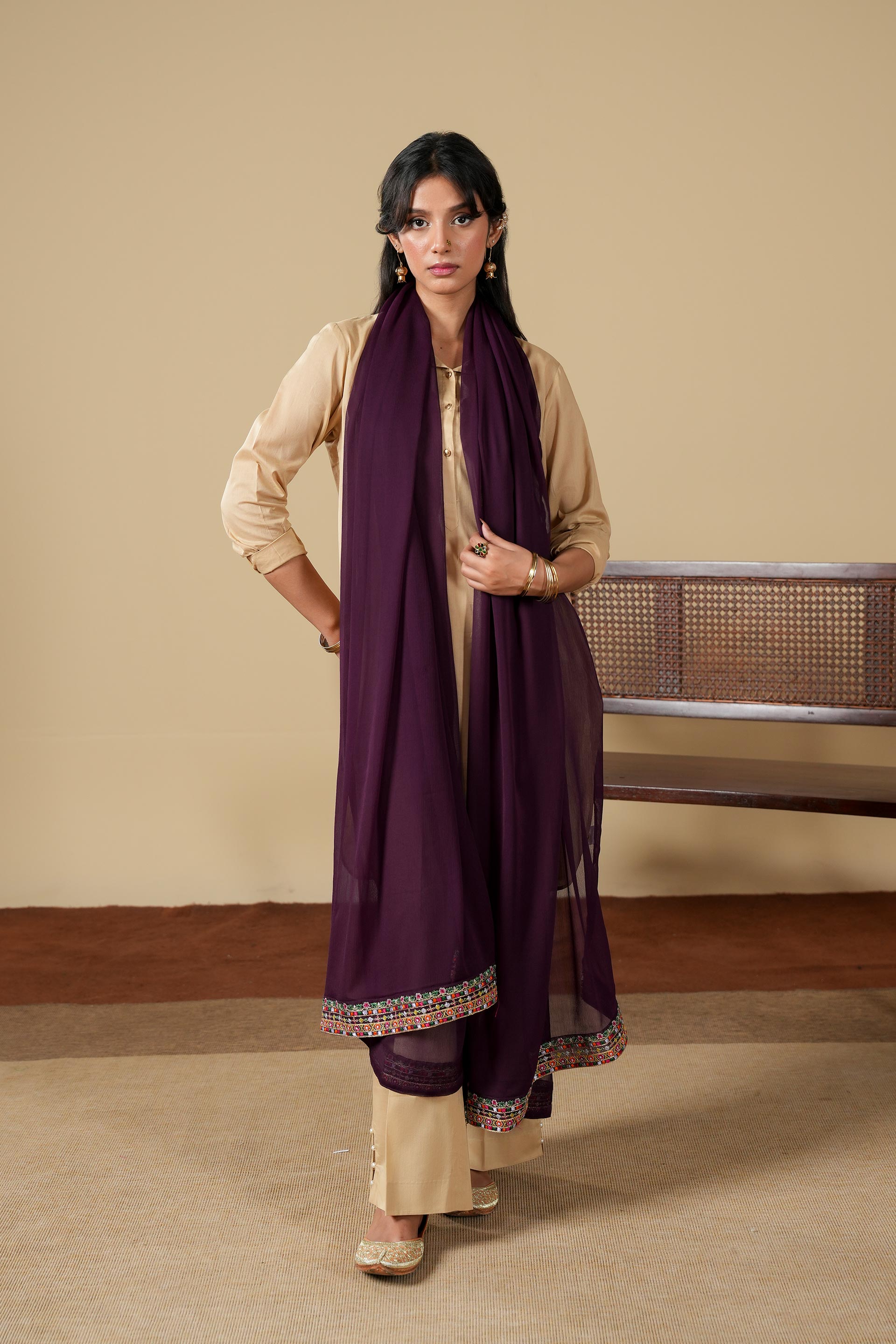 1 Piece Chiffon Dupatta (FZ0933)
