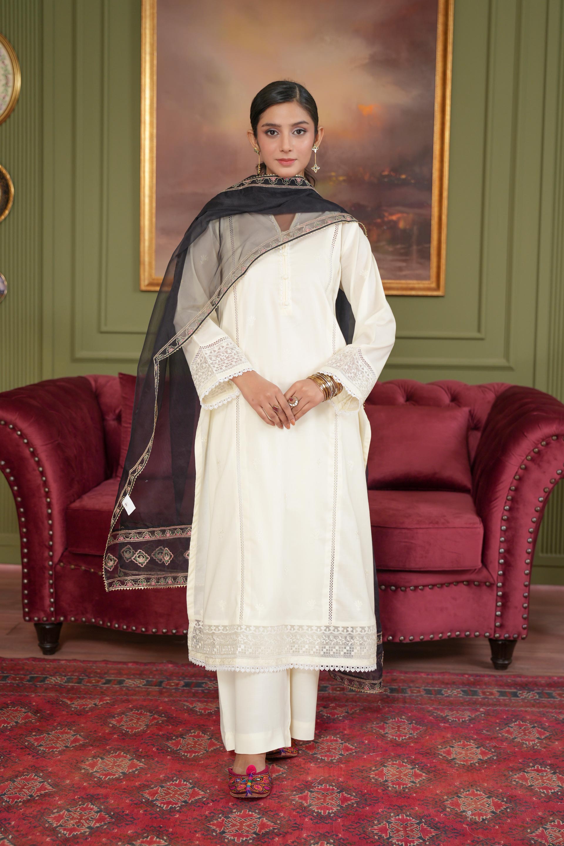 1 Piece Organza Dupatta (FZ0957)