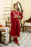 2 Piece Suit in Maroon Lawn (CR3423)