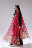 Gulalai Dupatta in Pink coloured Pak Chiffon fabric 2