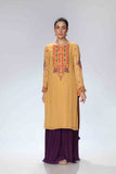 Afghan Yellow in Mustard coloured Pak Chiffon fabric