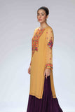 Afghan Yellow in Mustard coloured Pak Chiffon fabric 2