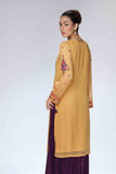 Afghan Yellow in Mustard coloured Pak Chiffon fabric 3