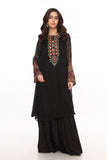 Wool Funk in Black coloured Pak Chiffon fabric