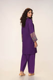 Purple Chevron in Purple coloured Lawn Karandi fabric 3