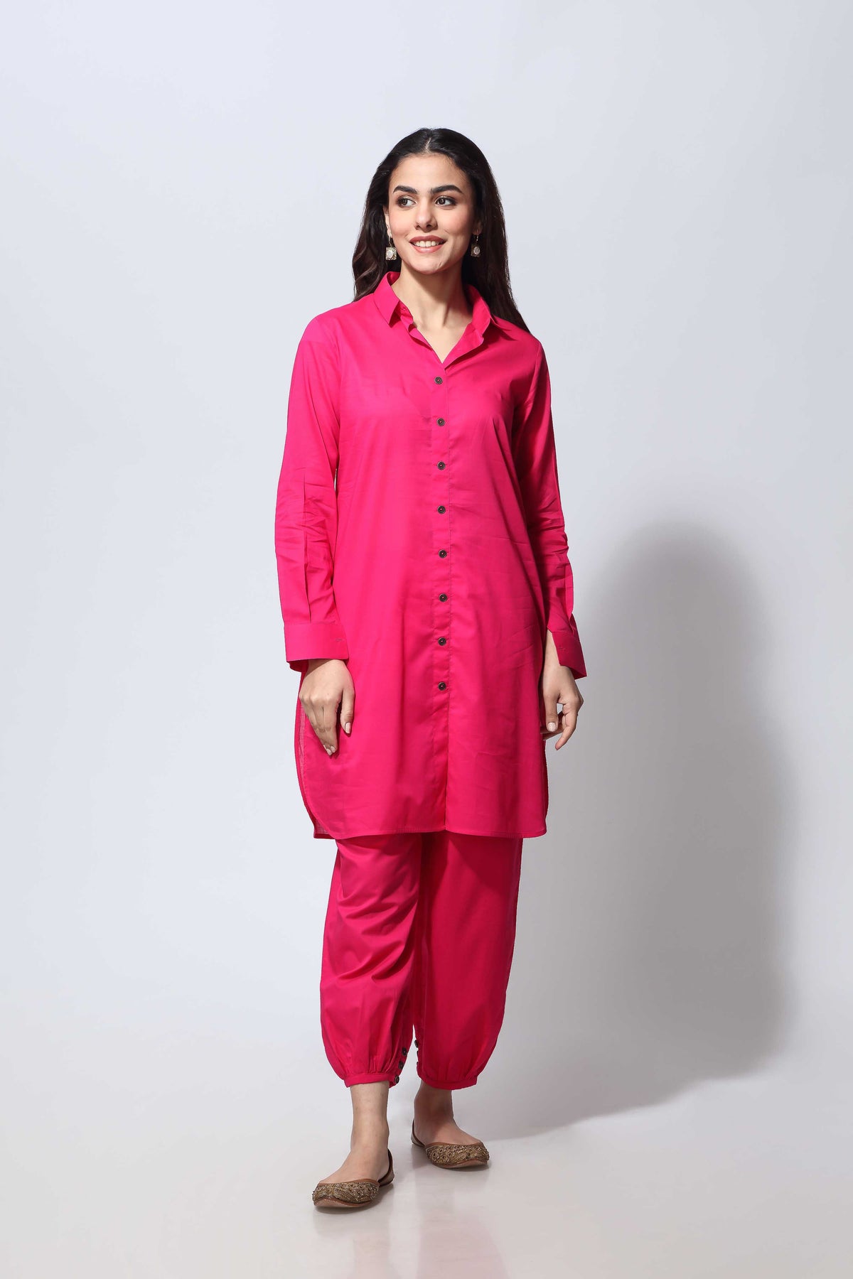 Pink Button 2: 2 Piece Suit in Pink Lawn (NR0396)