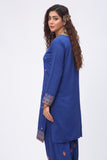 Black Drop 2 in Blue coloured Lawn Karandi fabric 3