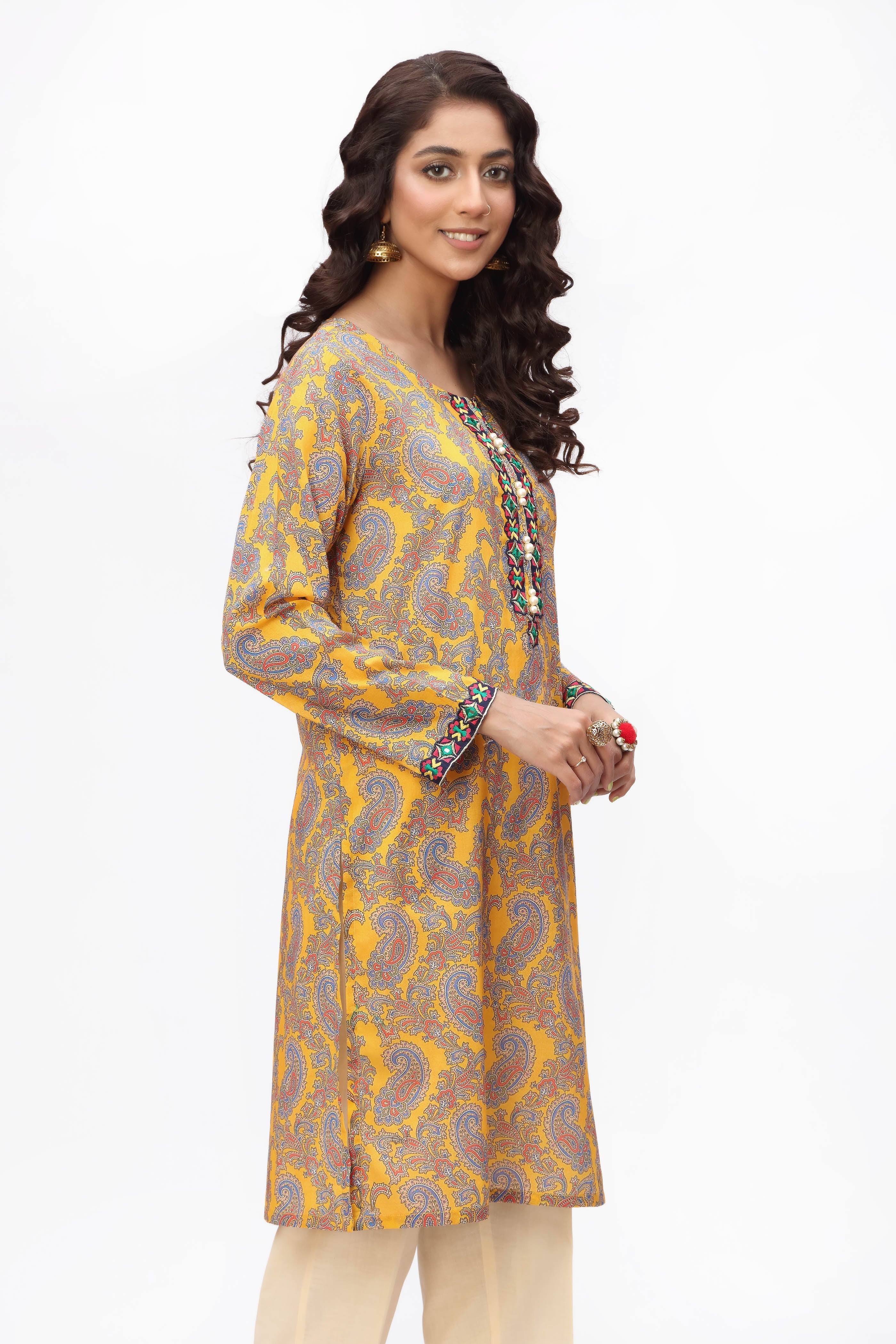 1 Piece Printed Lawn Top (TR0876)