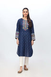 Blue Sleeves: 1 Piece Top in Navy Blue Printed Lawn (CR3170)