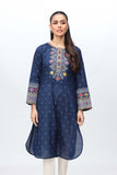 Blue Sleeves: 1 Piece Top in Navy Blue Printed Lawn (CR3170)