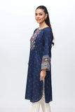 Blue Sleeves: 1 Piece Top in Navy Blue Printed Lawn (CR3170)