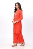 Panni Placket in Orange coloured Printed Lawn fabric 2