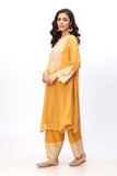 White Square in Mustard coloured Pak Chiffon fabric 2