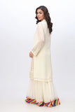 White Behar in Off White coloured Pak Chiffon fabric 3