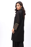Grid Sleeves in Black coloured Lawn fabric 3