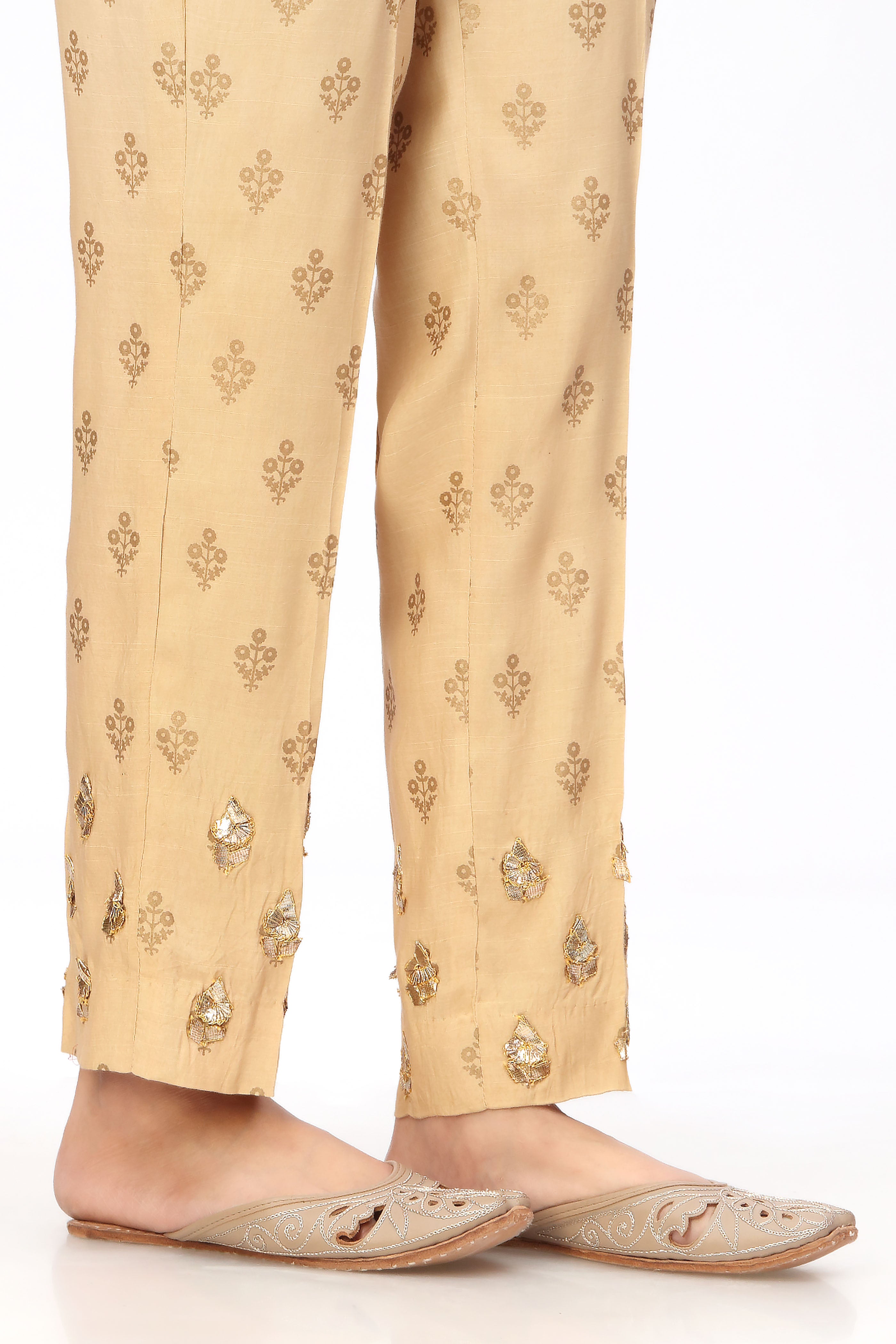 Multi Tanka in Beige coloured Pak Chiffon fabric 3