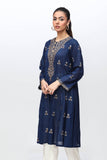 Navy Triangle: 1 Piece Frock in Navy Blue Lawn (CR3193)