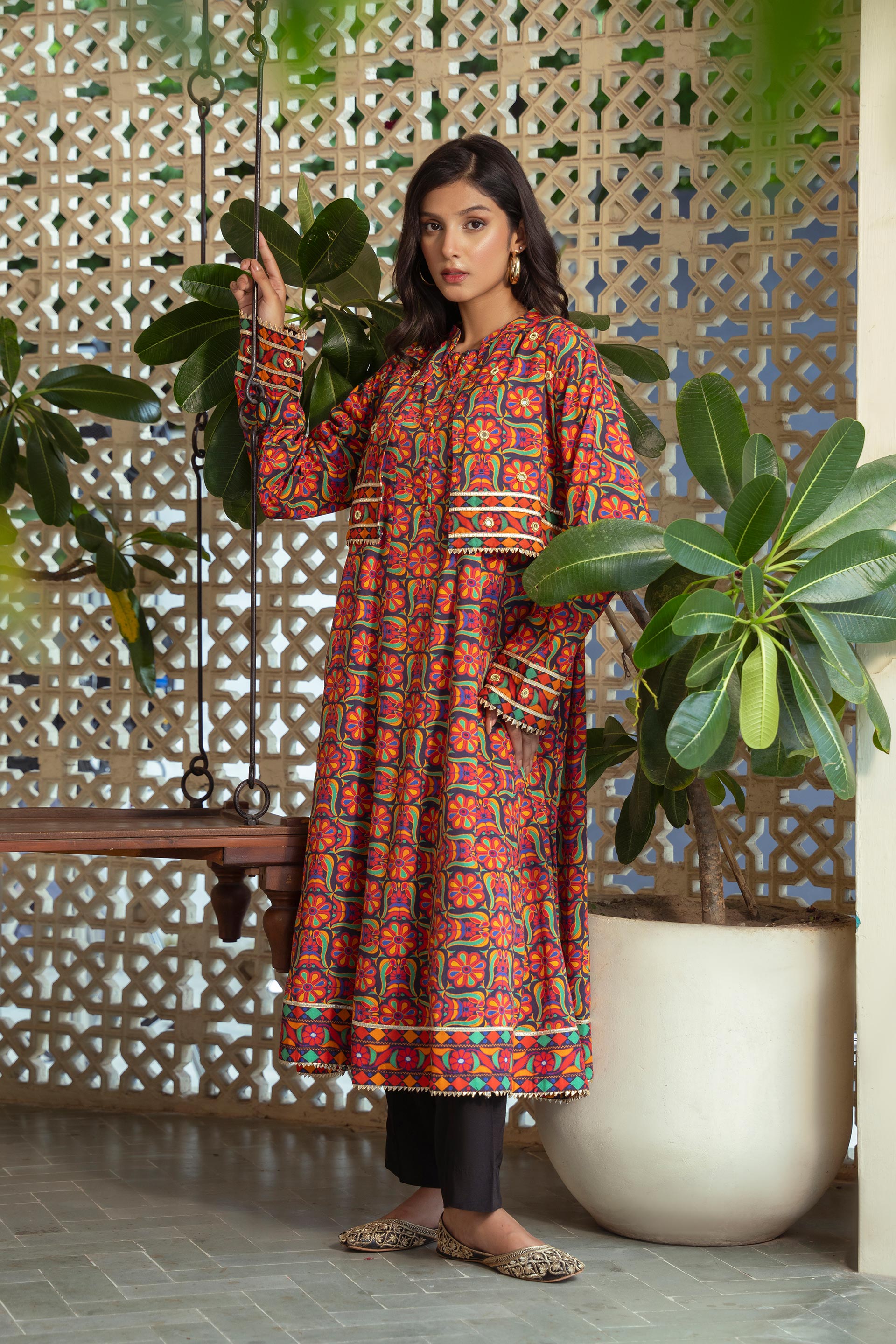 2 Piece Linen Frock (TR1068)