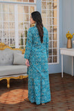 Teal Blue: 2 Piece Suit in Multi Lawn (TR1077)