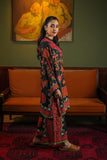 Ajrak Print: 1 Piece Top in Multi Raw Silk (TR1085)