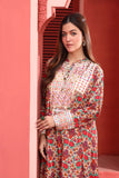 Gulab Jaal: 1 Piece Frock in Multi Linen (TR1112)