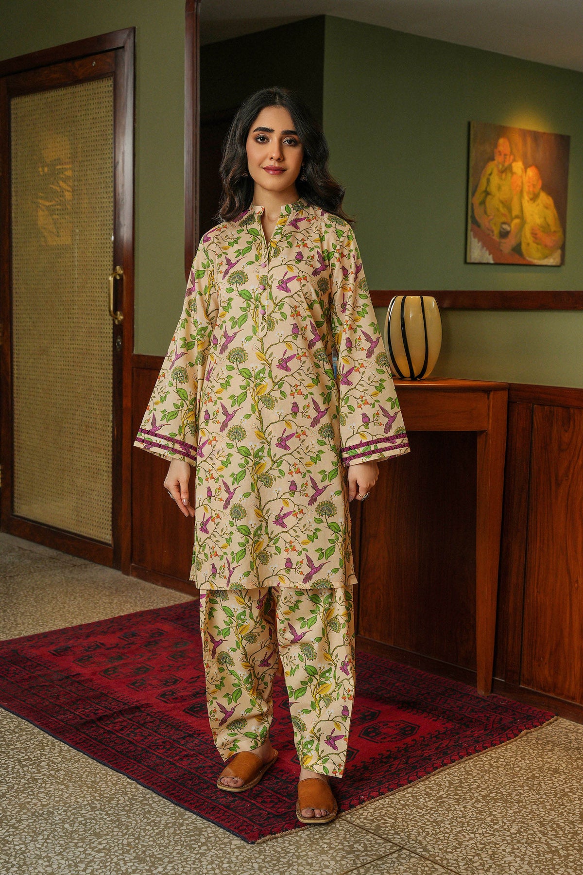 Virsa: 2 Piece Suit in Multi Lawn (TR1137)