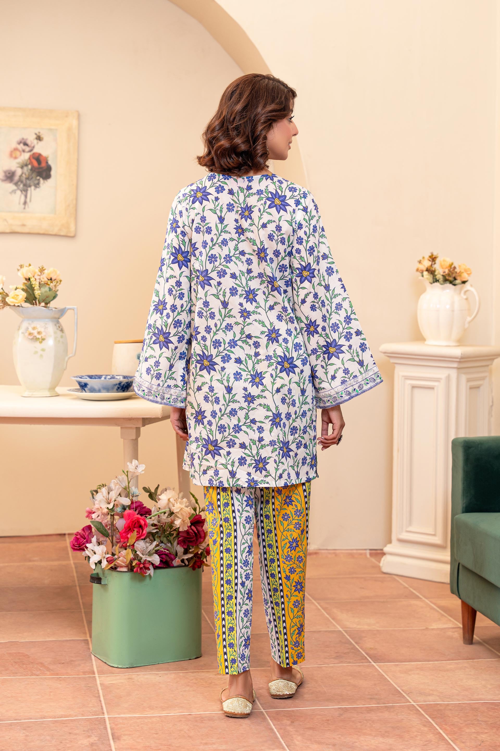 2 Piece Suit in Multi Lawn (TR1189)