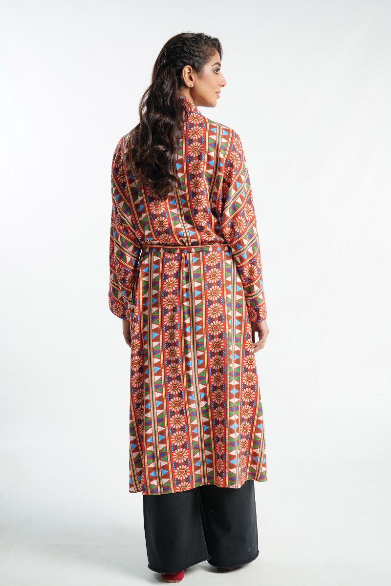 1 Piece Printed Linen Shrug (TR0890)