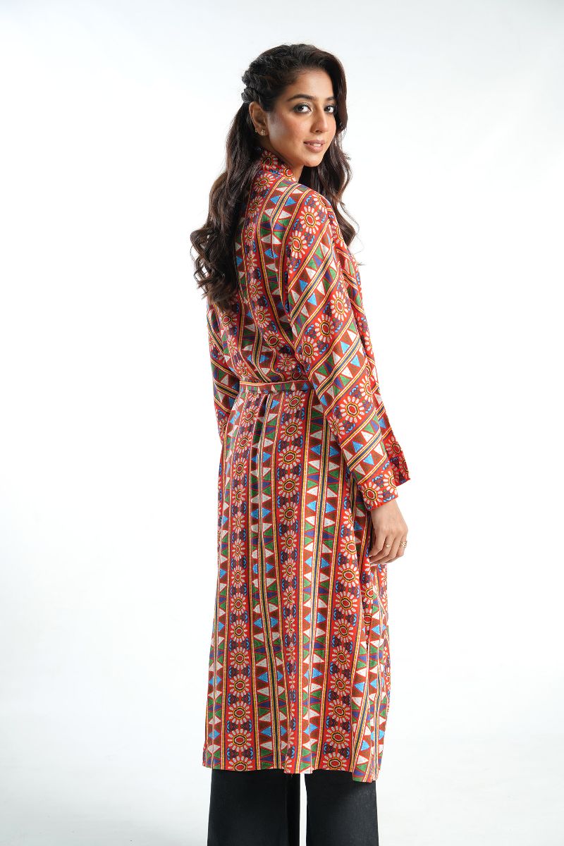 1 Piece Printed Linen Shrug (TR0890)